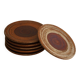 Tue Poulsen, Set of 6 ceramic plates in earthy colours, modern Danish design, 1960s