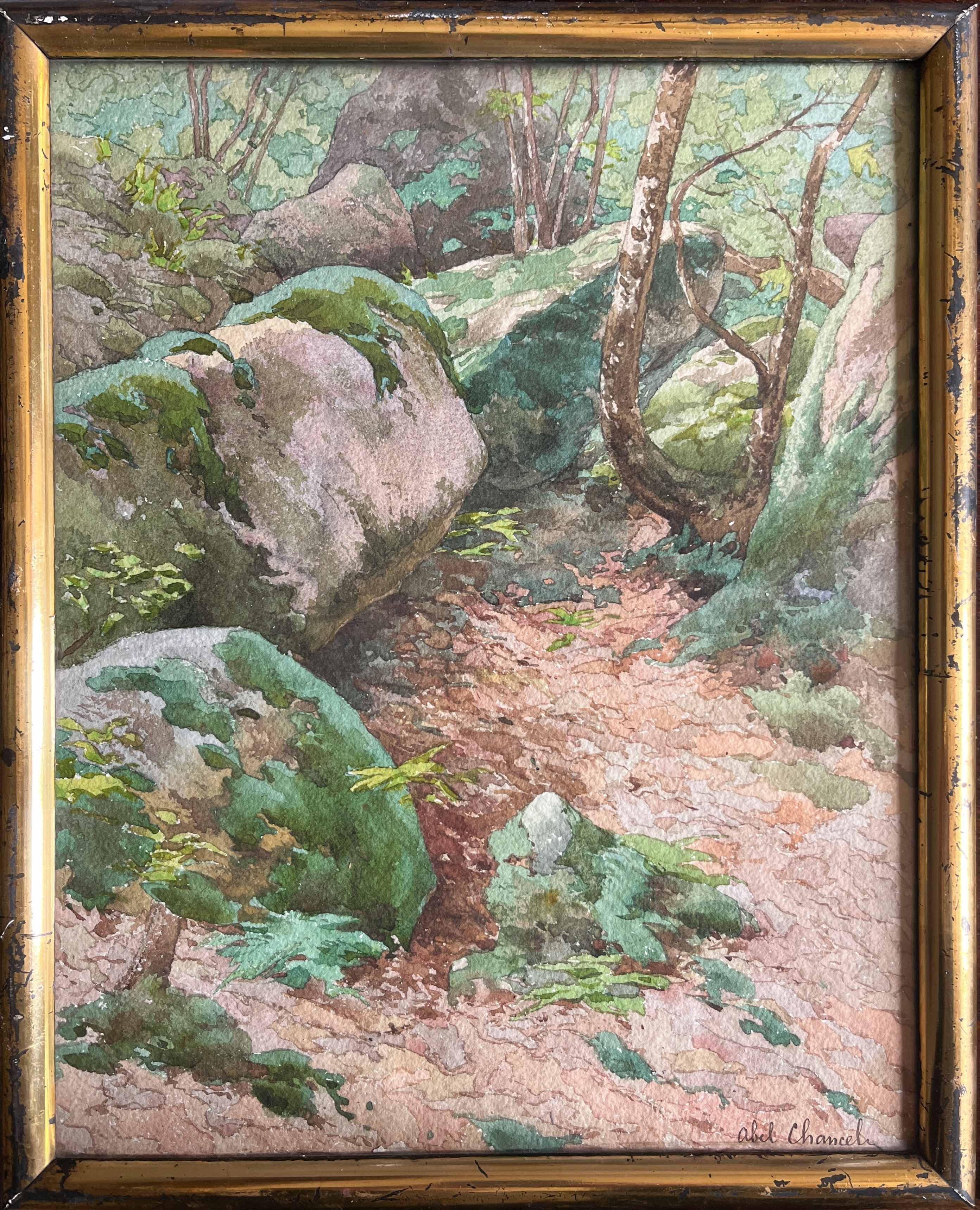 Table 2x Watercolours by Abel Chancel (1847-1917) School of Fontainebleau