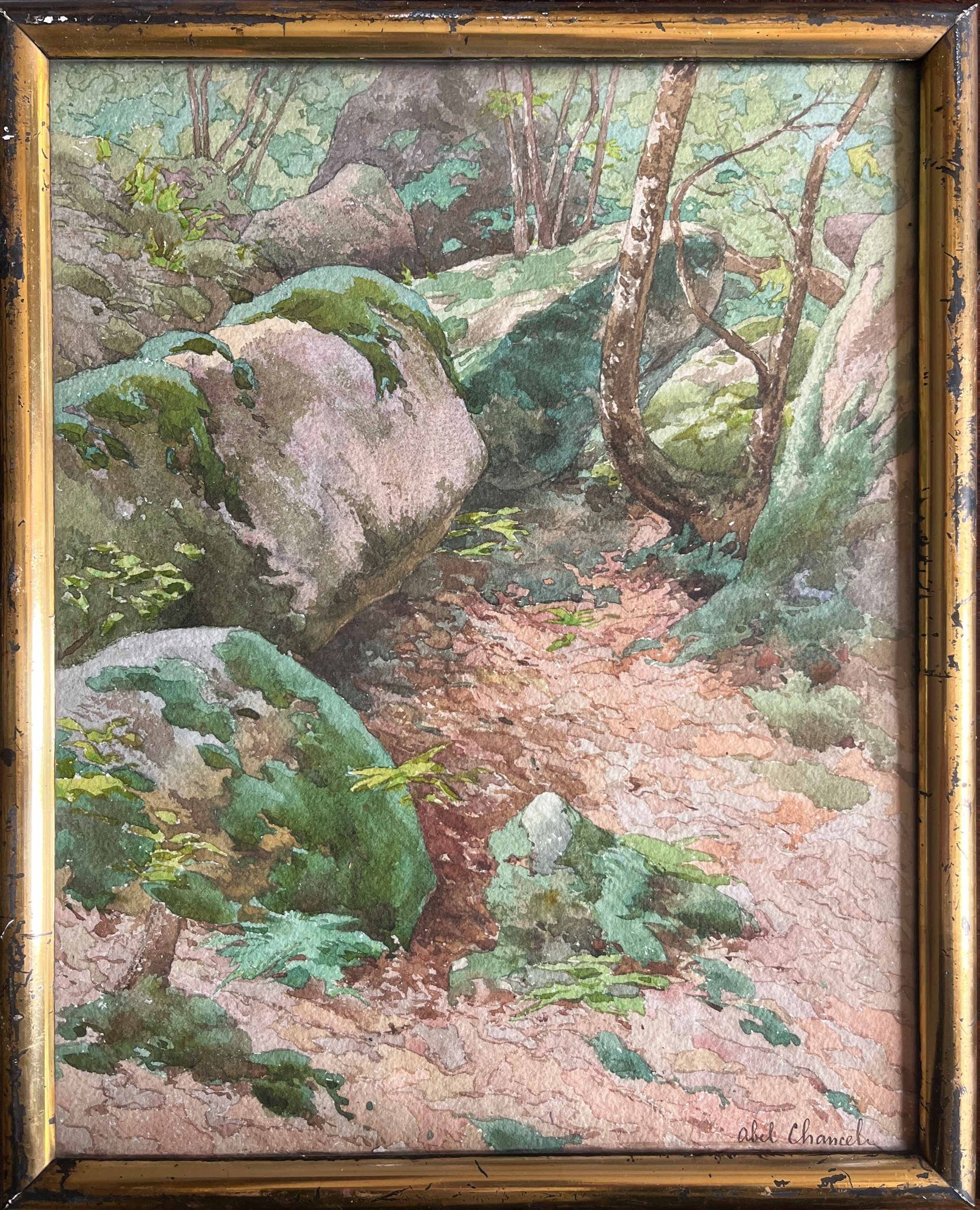 Table 2x Watercolours by Abel Chancel (1847-1917) School of Fontainebleau
