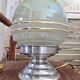 Opalescent ceiling light from the 1930s-40s converted into a table lamp.