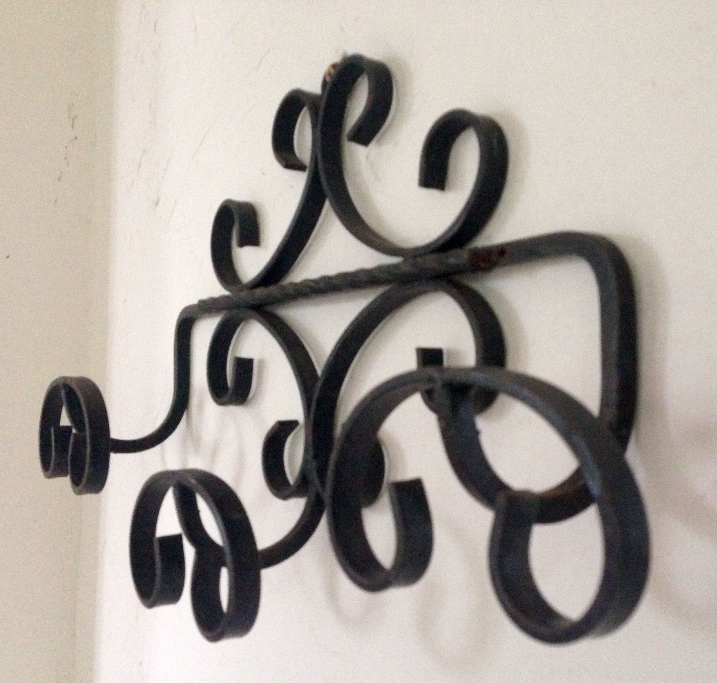 Door coats iron forged 3 hooks