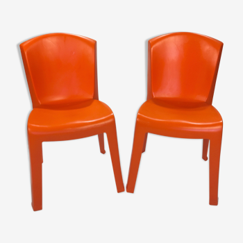 Pair of plastic chairs G. Puzzini 70