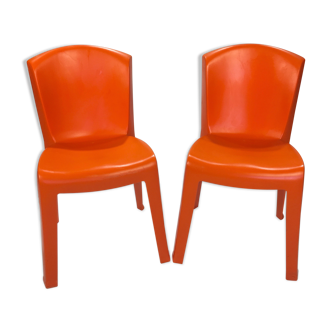 Pair of plastic chairs G. Puzzini 70