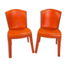 Paire de chaises en plastique G. Puzzini années 70