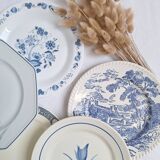 Vintage blue dinner plates