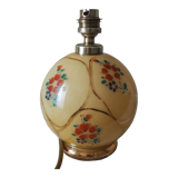 Old lamp foot ball to pose / table / bedside / side glass – floral print