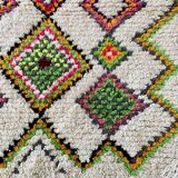 Azilal carpet small white neon diamond 100x140cm
