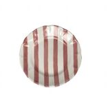 Pink striped plate