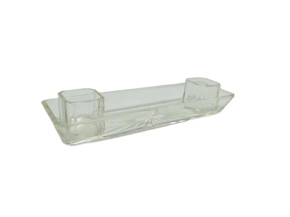 ABI Art Deco Toilet Accessory, Crystal, Czechoslovakia, 1930s