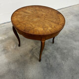 Marquetry wooden side table