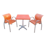 Bistro table and armchairs