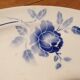 Oval hollow dish Rosine 1932 blue flower of Saint-Amand 37x26