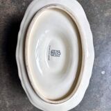 Gien earthenware sauceboat, "Pont aux choux" service