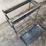 Chromed metal umbrella stand