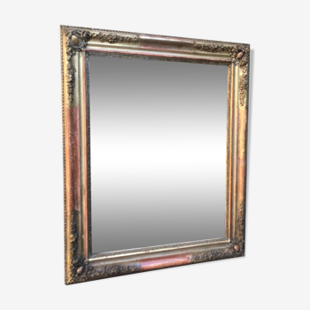 Miroir doré à la feuille d'or 79 x 53 cm