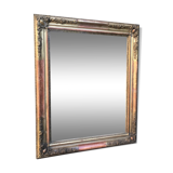 Golden mirror with gold leaf 79 x 53 cm