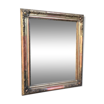 Miroir doré à la feuille d'or 79 x 53 cm