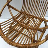 Rattan shell armchair