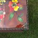 Vallauris wrought iron and ceramic coffee table by La Grange.