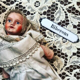 Old enamelled "biberons" plate. 1900/1910. earplate. nursery plate