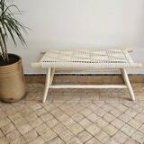 Woven rope bench
