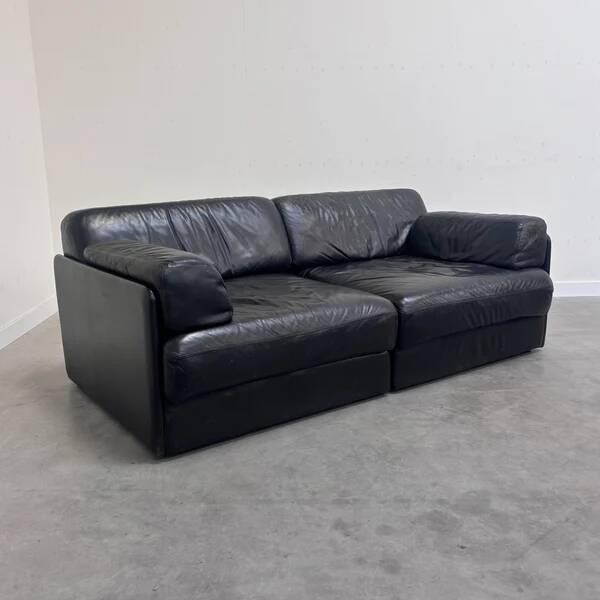 Canapé / lit de jour vintage des années 1980 dans le style de De Sede DS76