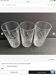 3 large crystal glasses dimensions: height -135 mm diameter -0.75 mm