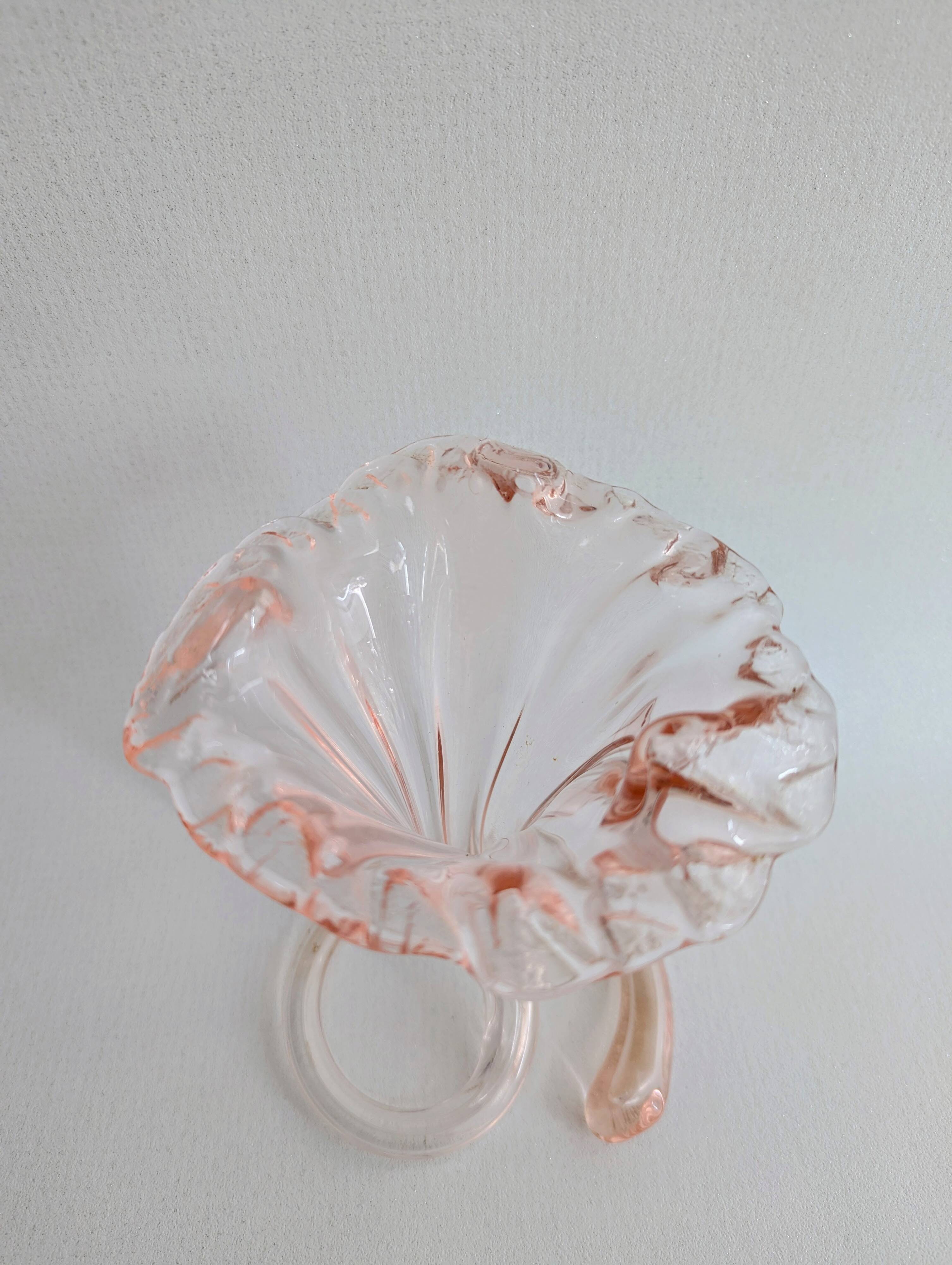 Murano blown glass trumpet vase