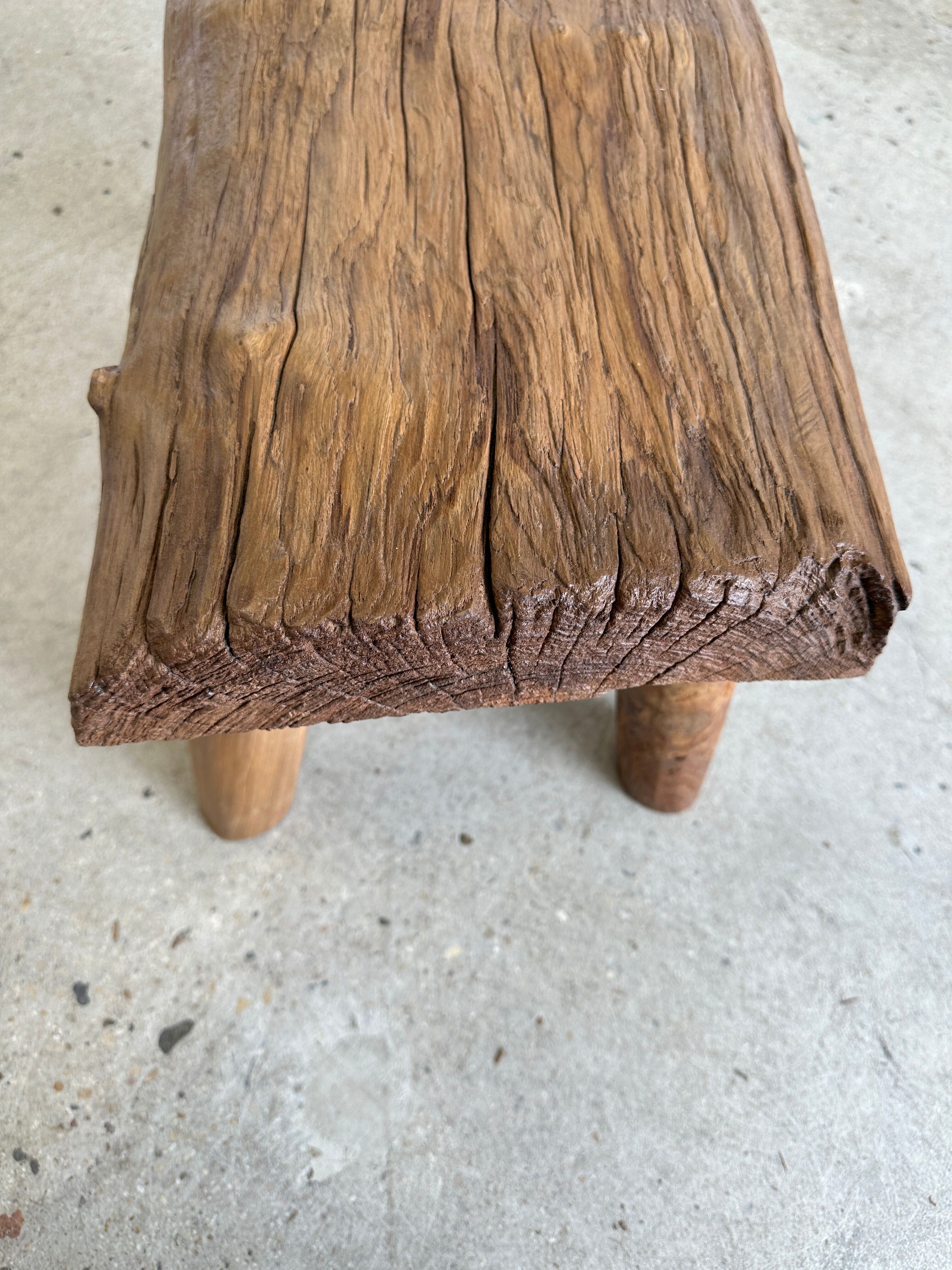 Stool in blond teak