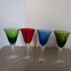 Coloured vases, made of Murano glass.