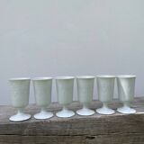 Plain white mazagran cups Limoges Seignolles Edelweis