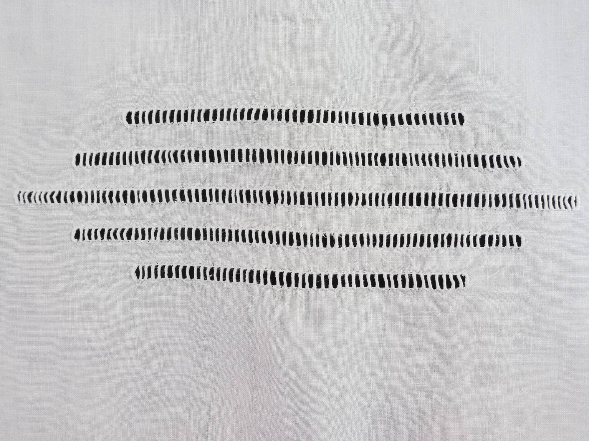Old Linen Sheet 210 x 290 Day Scale Embroidery Monogram LA