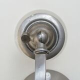 Art Deco metal lamp chrome and glass