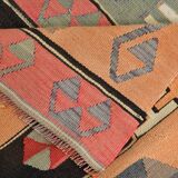 6x8 Kilim Multicolor Geometric Style Kilim Rug, 168x235 Cm