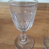 Set of 2 small antique liqueur glasses