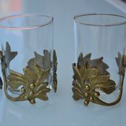 2 tasses/verre à thé art déco