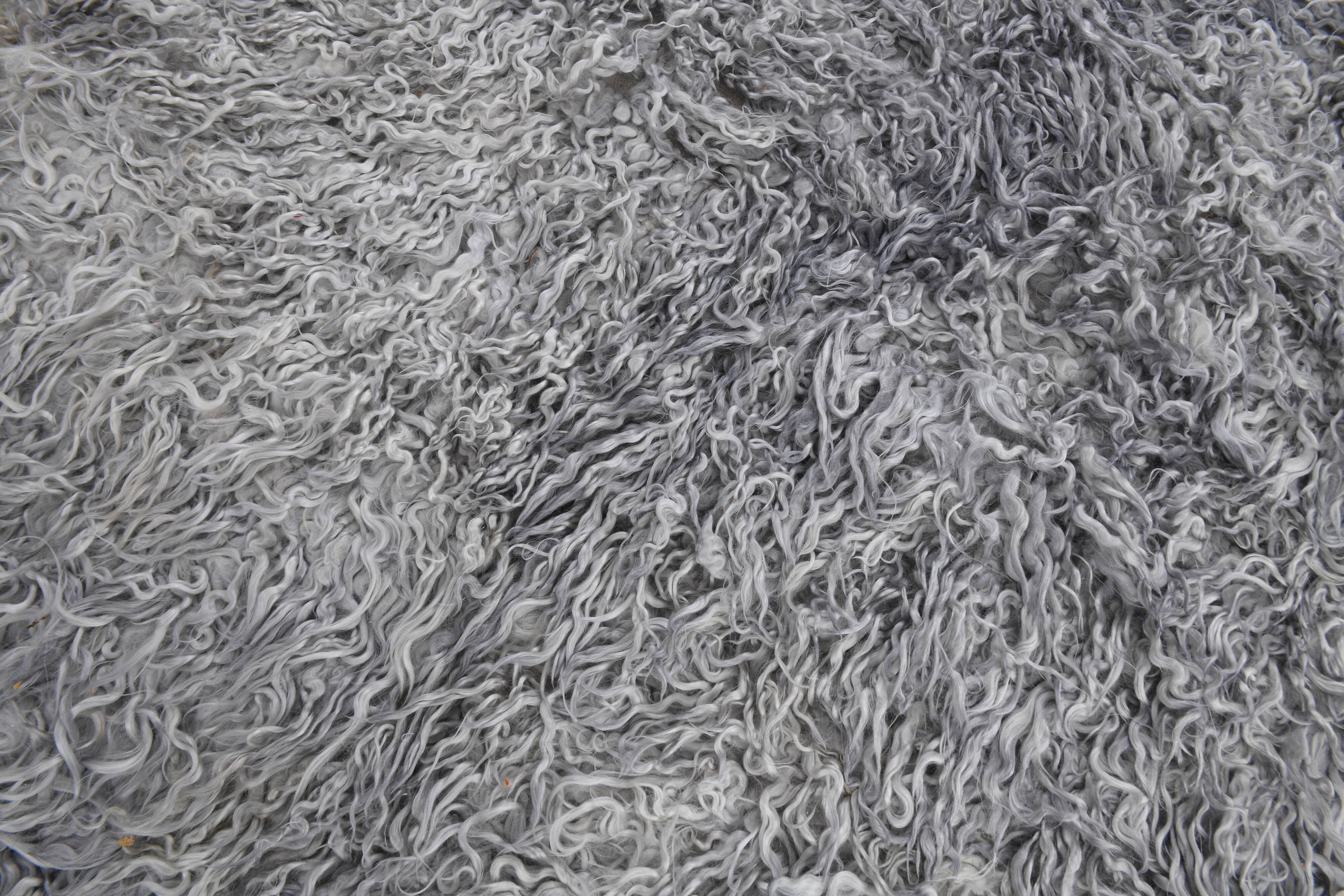 8x10 wool handmade gray kilim rug 253x300cm