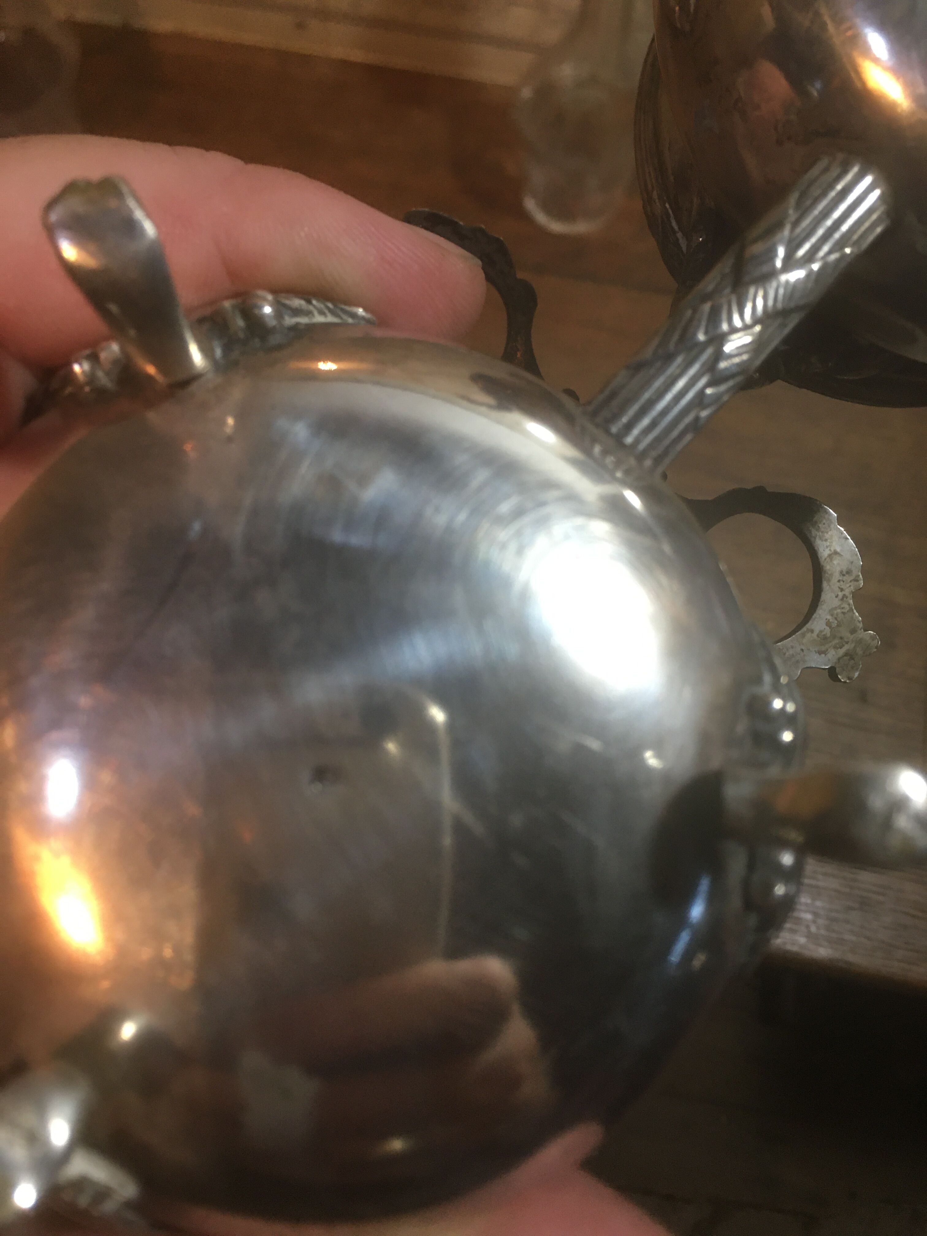 Silver and crystal oil and vinegar set