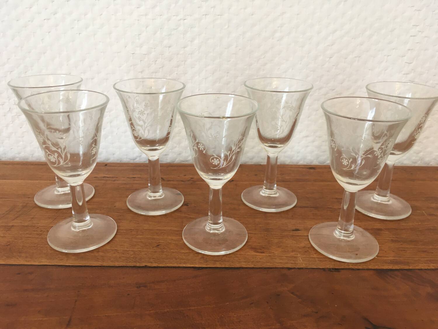 Antique glass service.