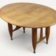 Extendable dining table in oak by Guillerme and Chambron - 1960s