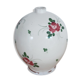 Lamp foot in faience flower pattern