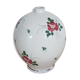 Pied de lampe en faience motif fleuri