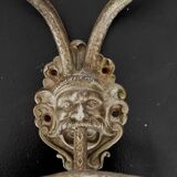 Set of 4 bronze mascaron hooks