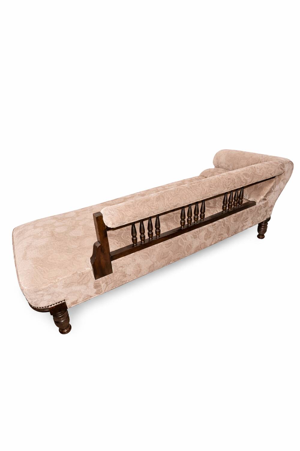 Chaise Longue Napoléon III en Bois Massif avec Tissu Floral – Circ