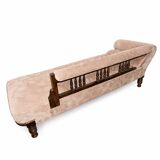 Chaise Longue Napoléon III en Bois Massif avec Tissu Floral – Circ