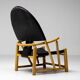 Piero Palange - G23 "Hoop" chair in Saddle black leather