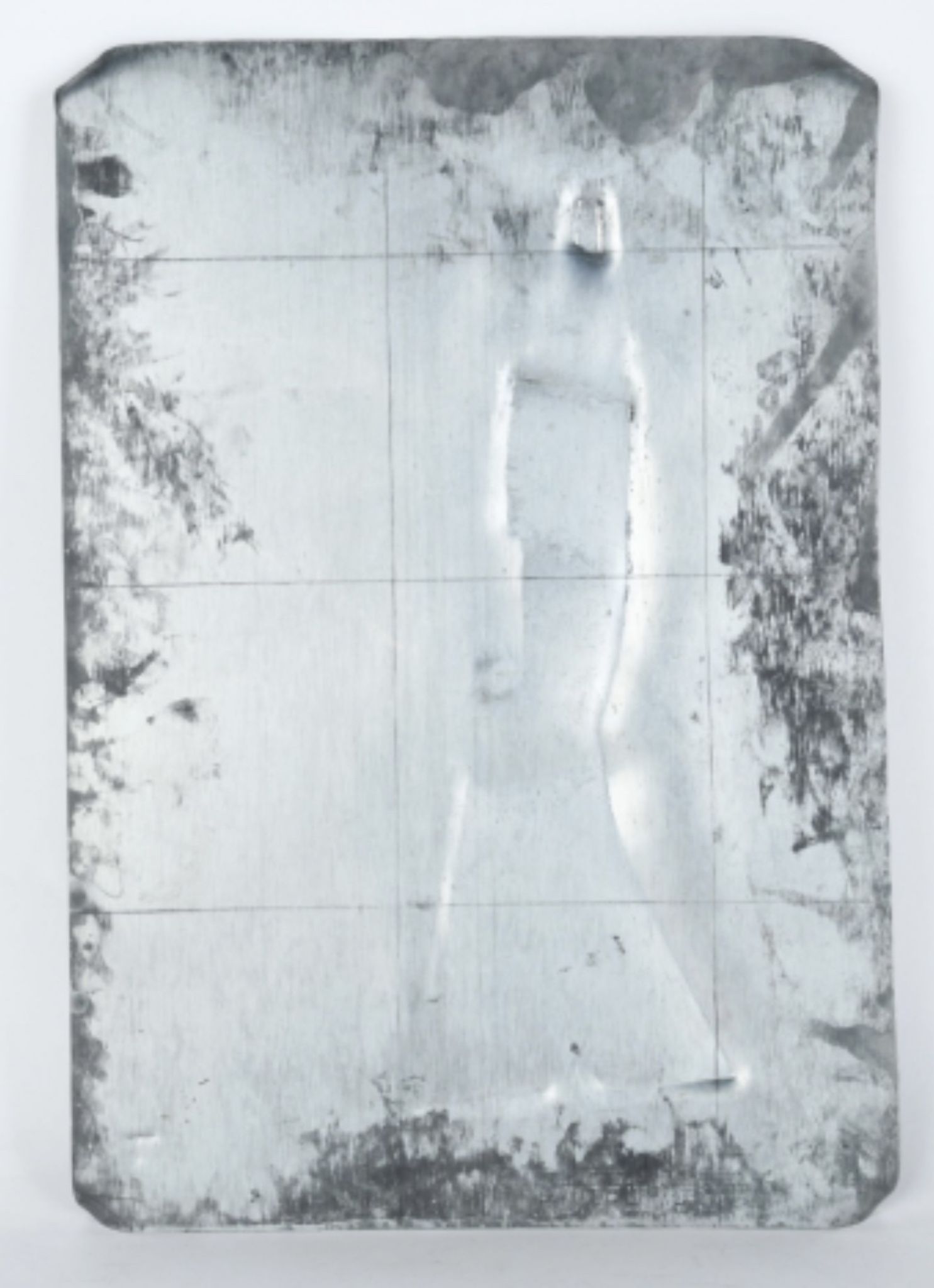 “L’attente” | Jean TOURET (1916-2004). Plaque en zinc enboutie