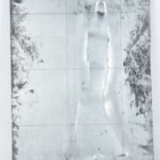 “L’attente” | Jean TOURET (1916-2004). Plaque en zinc enboutie