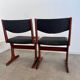 Set of 6 old Scandinavian chairs from the 60s, vintage teak