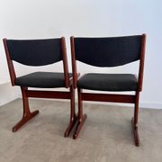 Set of 6 old Scandinavian chairs from the 60s, vintage teak